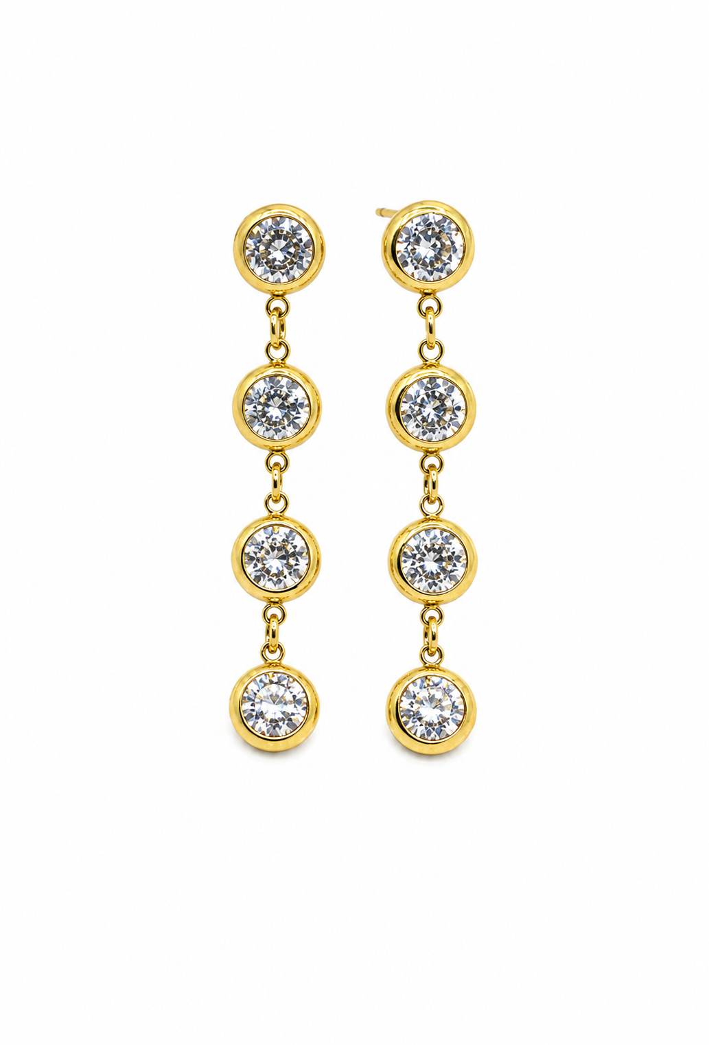 Flora drop earrings gold