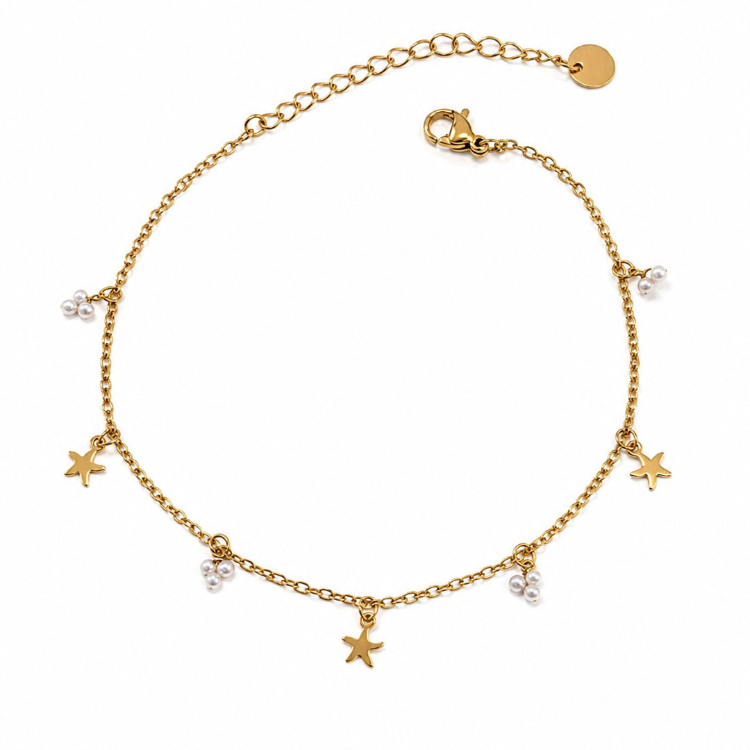 Pearl anklet gold