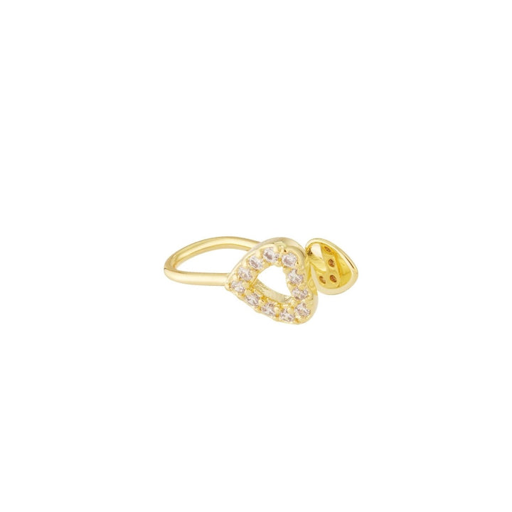 Heart ear cuff zircon