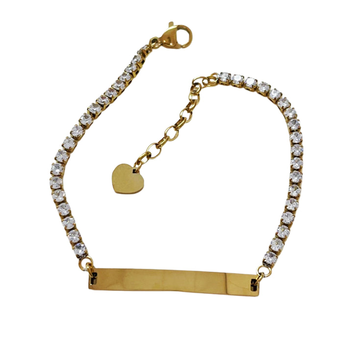 Tennis engravable bracelet