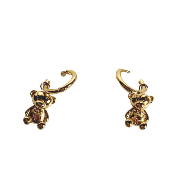 Kids hoops bear earrings