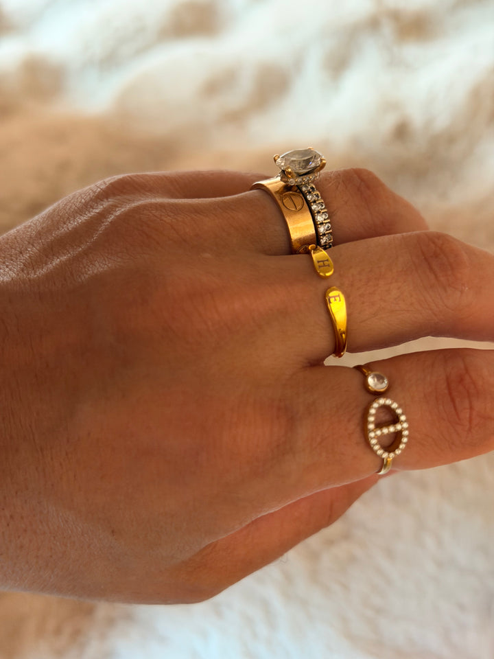 Promise Initial open ring
