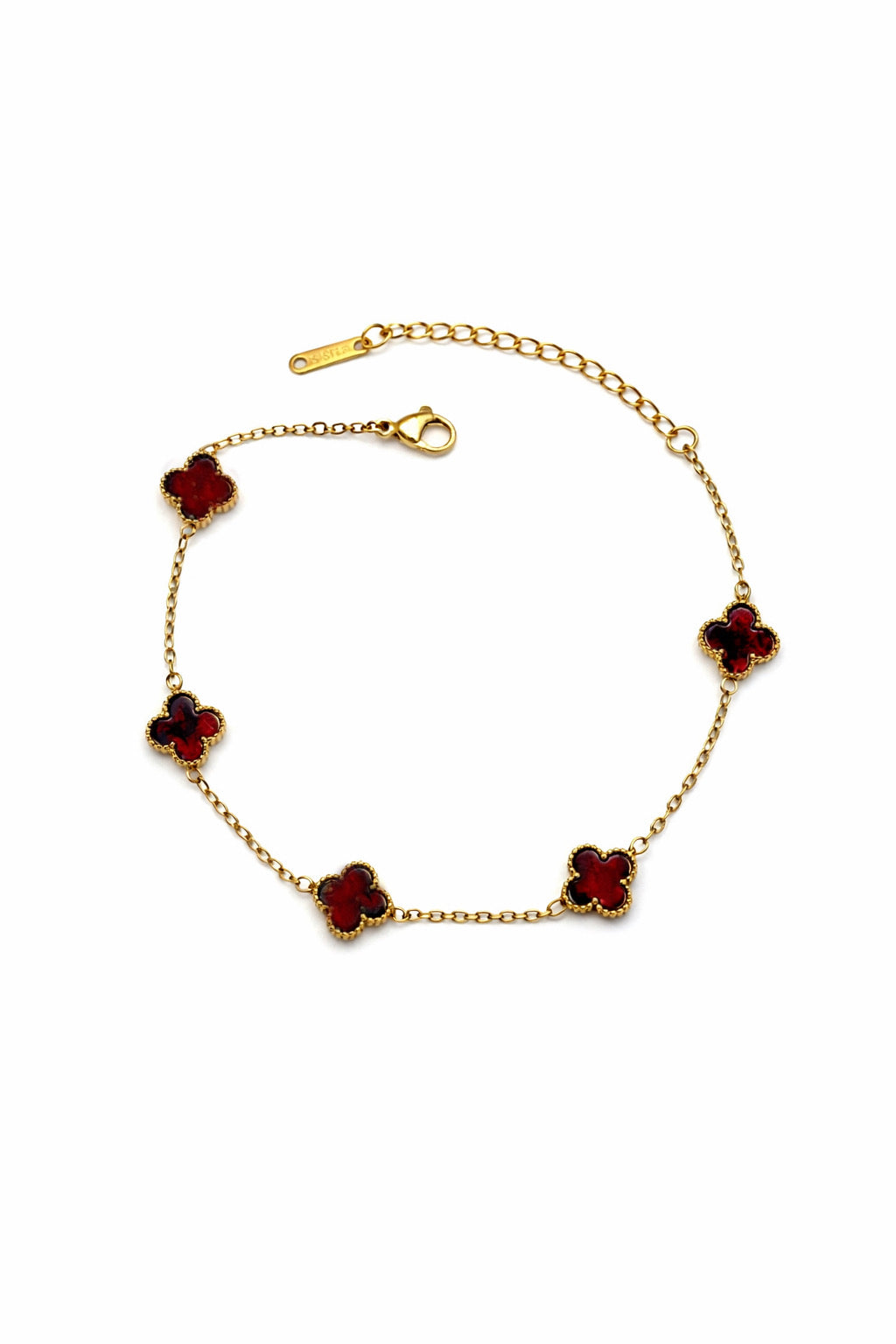 Tiana Mini clover bracelet - bordeaux