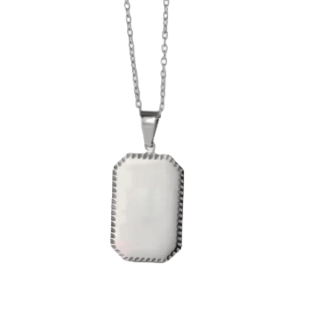 Naza necklace engravable - silver