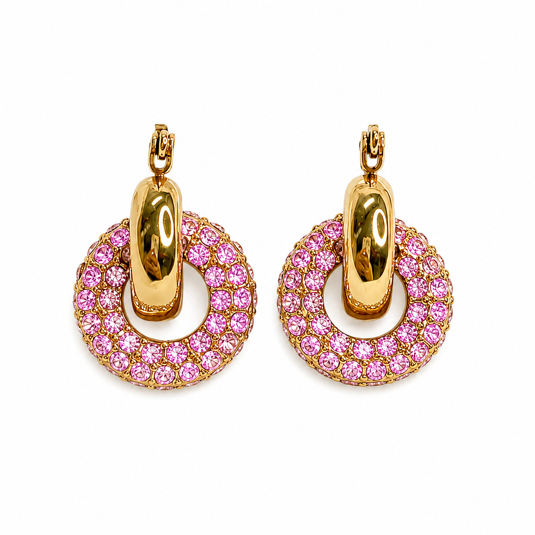 Melda earrings pink