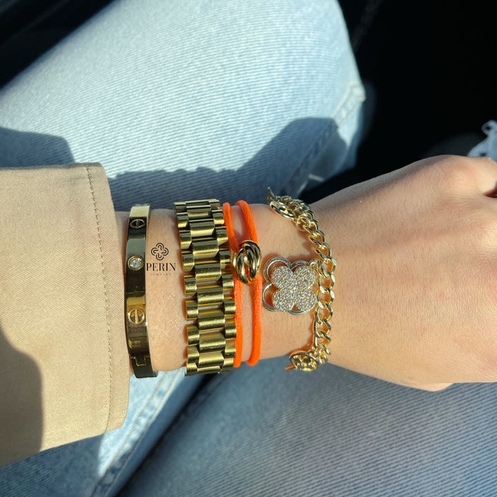 Satin bracelet gold